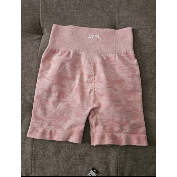 Womens AYBL pink camo seamless gym shorts size XS - Picture 4 of 11